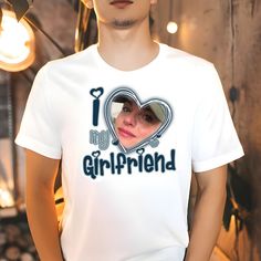 I Love My Girlfriend Custom Personalized Shirt | Zazzle Amazing Girlfriend, Gifts For Your Boyfriend, Best Gifts For Men, Boyfriend T Shirt, Wedding Pinterest