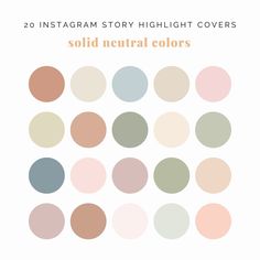 the cover of 20 instagramm story highlight covers, with different colors and sizes