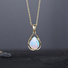 This is a perfect wedding gift. PRODUCT INFORMATION： Metal: SOLID 10K / 14K / 18K GOLD /S925 (can be made in white/rose/yellow gold) Main Stone *Center Stone: Opal  *Size & Shape: 6x8mm Pear Cut  Our Services: All sizes are available, if you need other necklace sizes, please feel free to contact me. Production Time: Since all necklace are handmade according to orders, it takes about 13-15 working days (excluding weekends) to make, and 3-5 working days to arrive, thank you for your understanding. Gold Opal Necklace, Opal Necklace Gold, Perfect Wedding Gift, Necklace Box, Engraved Necklace, Opal Necklace, Necklace Sterling Silver, Custom Necklace, Necklace Sizes