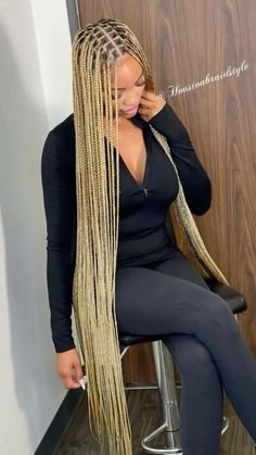 Honey Blonde Braids, Bohemian Knotless Braids, Bohemian Knotless, Braids Blonde, Relaxed Hairstyles