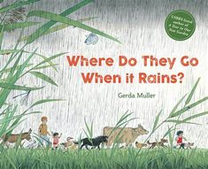 Where Do They Go When It Rains? by Gerda Muller Gerd Muller, Bright Sunny Day, The Sorcerer's Apprentice, Goldilocks And The Three Bears, Take Shelter, International Books, Country Walk, Go For A Walk, Forest School