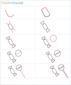 how to draw candy canes step by step drawing instructions for kids and beginners