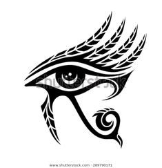 the eye of horush, an ancient egyptian god and goddess symbol tattoo design