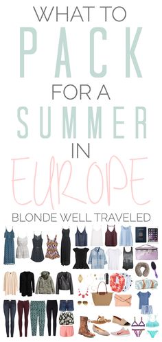 what to pack for a summer in europe