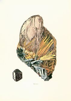 a drawing of a rock and a diamond