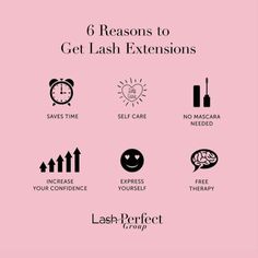 Not that we needed any encouragement to get lash extensions... However, if you have a client on the verge, send them this post! 6 Reasons to Get Lash Extensions: ⏰ Saves time getting ready in the morning 🧖‍♀️ Self Care ❌ No Mascara needed 🔥Increase your confidence 💖Express Yourself ❣️Free Therapy Morning Self Care, Lash Extensions Care, No Mascara, Eyelash Extensions Care, Skin Care Business, Perfect Eyelashes, Lash Salon