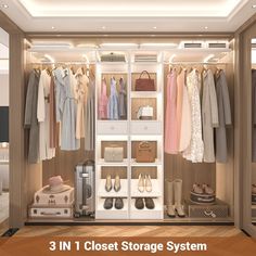 three in 1 closet storage system