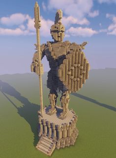 Minecraft Medieval Statues, Minecraft Allay Statue, Minecraft Guardian Statue, Minecraft Wizard Statue, Minecraft Big Statues, Percy Jackson Minecraft Builds, Minecraft Warrior Statue, Ancient Greece Minecraft, Minecraft Knight Statue