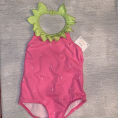 Gymboree Pink Baby Swimsuit 3-6 Mths Pink Summer Bodysuit For Playtime, Summer Playtime Pink Bodysuit, Playful Pink Bodysuit For Swimming, Playful Pink Swimming Bodysuit, Cute Pink Sleeveless Swimwear, Cute Sleeveless Pink Swimwear, Cute Pink Bodysuit For Playtime, Cute Pink Bodysuit For Playwear, Cute Pink Playwear Bodysuit