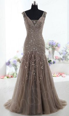 Mother of the Bride Dresses Brown Prom Dress, V Neck Prom Dresses, Graduation Dresses, Mob Dresses, Beauty Dress, Groom Dress, Gorgeous Gowns, Quinceanera Dresses, Prom Gown