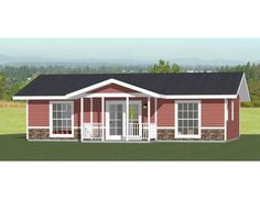 this is an artist's rendering of the modular home plans for small homes that are easy to build