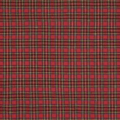 a red and black plaid fabric