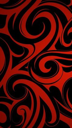 an abstract red and black background with swirls