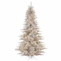 an artificial christmas tree with white lights