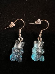 These fun and cute dangling earrings are perfect for women or little girls. The hook is hypoallergenic stainless steel. The gummy bear is plastic. Gummy Bear Earrings, Bear Earrings, Le Crochet, Gummy Bear, Dangling Earrings, Gummy Bears, Blue Glitter, Jewelry Earrings Dangle, Etsy Earrings