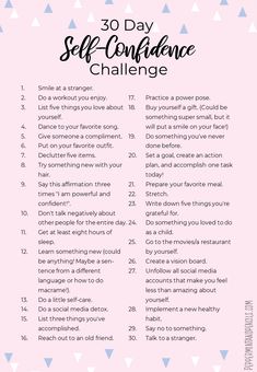 30 Day Feel Good Challenge, 30 Day Self Healing Challenge, 30 Day Challenge Self Improvement, Tips For Self Confidence, 30 Day Self Confidence Challenge, 30 Days Confidence Challenge, How To Feel Confident About Yourself, 30 Day Confidence Challenge, How To Feel Confident