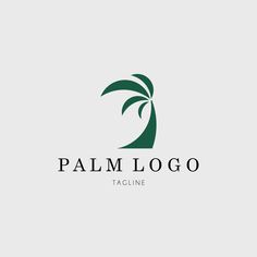 the logo for palmlogo tachine is designed in black and green tones