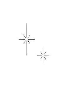 two crosses are drawn in black ink on a white background, each with one cross at the center