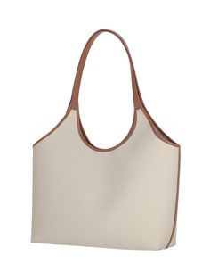 Aesther Ekme Cabas tote bag in cream canvas with beige details, two top handles, magnetic closure, tone-on-tone embossed logo on the front, an inner flat pocket with magnetic closure, and a main inner compartment. Composition: 100% Canvas Cream Canvas Shoulder Bag With Double Handle, Beige Coated Canvas Shoulder Bag, Beige Canvas Bag With Large Capacity And Top Handle, Large Capacity Beige Canvas Shopping Bag, Large Capacity Cream Canvas Shoulder Bag, Beige Canvas Bag With Removable Pouch For Errands, Modern Beige Canvas Bag With Large Capacity, Chic Beige Leather Canvas Bag, Cream Canvas Satchel Shoulder Bag