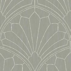 an art deco style wallpaper with white dots and lines on grey background, suitable for use in interior or exterior design