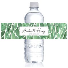 Lush Greenery Wedding Water Bottle Label - WBWA485 Lush Greenery Wedding Water Bottle Label WA485 Lush Greenery Wedding, Water Bottle Labels Birthday, Wedding Bottle Labels, Wedding Water, Water Bottle Labels Wedding, Wedding Water Bottles, Graduation Stickers, Water Wedding, Bridal Shower Cards