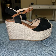 Sandals Have A 4 Inch Platform And Black Suede Straps Platform Sandals, A 4, Black Suede, 4 Inch, Women Shoes, Sandals, Women Shopping, Black, Color