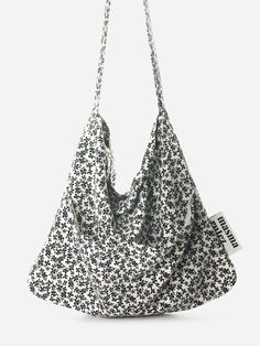 Composition : Shell: Polyester 100% Lining: XColor : Black FlowerCountry of Origin : CHINA Eco Bag, Canvas Bag, Shells, Bag Lady, Black