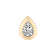 We are obsessed with a good, chunky bezel like on this Diamond Pear Bezel Stud. It's framed around our "illusion set" diamond which is a select group of diamonds set together to create a single pear-cut diamond. Yum! 14k yellow gold and diamonds Diamond weight 0.11ct 1/3 x 1/4 inch (10mm x 8mm) Post back closure Sold as single, double up for a pair Please allow 6-8 weeks for production if not in stock IN STOCK ✅ Studded Necklace, Back Necklace, Pear Cut Diamond, Hand Chain, Tennis Necklace, Earring Backs, Diamond Earrings Studs, Ring Necklace, Pear