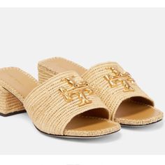 Tory Burch Elanor Raffia Block Heel Quiet Luxe Coastal Mule Sandals Size 10 Elanor Mule Sandals From Tory Burch Have A Hand-Woven Raffia Texture, Making This Pair A Perfect Match For Day Dresses And Skirts. These Sandals Have Padded Leather Foot Beds For Extra Comfort. Sole: Leather Insole And Sole Upper: Raffia Comes With A Box Comes With A Dust Bag Toe Shape: Square Open Toe Tory Burch Heels, Ella Tote, Embroidered Tote Bag, Embroidered Tote, Tory Burch Sandals, Only Shoes, Swag Shoes, Mule Sandals, Fashion Heels