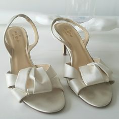 Brand New $173 On 6pm.Com. Buy Here For Sooo Much Less, Comfortable Slip On Heels Witb Satin Upper Sling-Back Strap. Decorative Bow Decorate In Mint Condition Satin-Covered Heel Is Stained. Leather Sole. Measurements: Heel Height: 3 In Weight: 6 Oz Product Measurements Were Taken Using Size 8. Slip On Heels, Decorative Bows, Kate Spade Shoes, Sling Back, Back Strap, Mint Condition, Kate Spade, Heel Height, Slip On