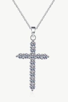 Moissanite Cross Pendant Chain Necklace Elevate your elegance with the Moissanite Cross Pendant Chain Necklace, an exquisite piece designed to capture timeless beauty and sophistication. Crafted with precision and care, this stunning necklace is the perfect accessory to add a touch of sparkle to any ensemble. Key Features: Cross Pendant: Symbolizing faith and unity, the meticulously designed cross pendant is adorned with moissanite stones, adding a brilliant shine to your look. High-Quality Mate Essentials Sweatshirt, Ghost Mannequin, Moissanite Pendant, Moissanite Necklace, Picture Style, Cross Chain, Diamond Cross Pendants, Moissanite Jewelry, Sterling Silver Cross