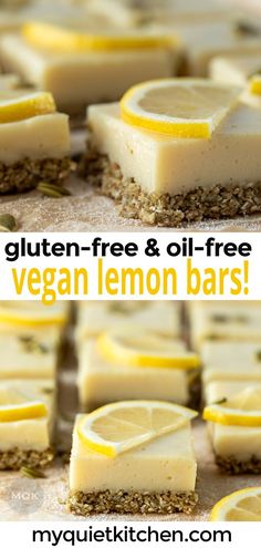 gluten - free and oil - free vegan lemon bars