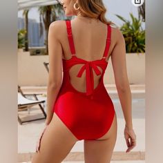 Slimming 1 Piece Swimsuits: Womens Long Torso High Waist Swim Suit Features A Cutout Design On The Front And Back, Showing Off Your Curves And Skin. Onepiece High Rise Swim Suits: Women's Sexy Scoop Neck Swimwear Features Removable Soft Padding, Wire-Free, Back Buckle And Adjustable Spaghetti Straps To Make You More Comfortable. Elegant Red Backless Swimwear, Red Backless One Piece With Lined Body, Red Backless One-piece With Lined Body, Red Backless Bodysuit With Lined Body, Red Backless Lined Bodysuit, Red Lined Backless Bodysuit, Elegant Red Bodysuit For Beach, Elegant Red Beach Bodysuit, Elegant Red Bodysuit For The Beach