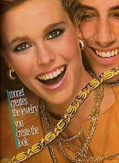 1983 Monet Gold Jewelry Sexy Nancy Donahue Vintage Print Ad Advertisement 1980s | eBay Jewelry Ad Vintage, Monet Costume Jewelry, Jewelry Advertisement, 1980’s Fashion, Jewellery Advertising, Jewelry Ad, Patti Hansen, Lauren Hutton, Jewelry Ads