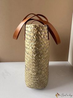 BirdinBag - Stylish Khaki Vacation Straw Bag - Ideal for Summer Beach Travel Beach Getaways, Word Wrap, Beach Travel, Color Khaki, Beach Trip, Summer Beach, Bags Shoulder, Straw Bag, Straw