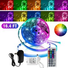 colorful led strip light with remote control and color changing lights for home decor or party