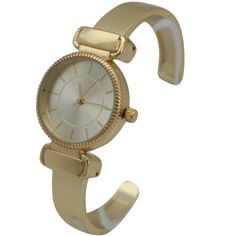 This Simple Metallic Bangle Watch from Olivia Pratt is super trendy, featuring a durable materials band and face, this watch is the perfect addition to your accessory collection. Olivia Pratt is always looking after new designs to improve your style! Using the best quality materials available in all of our products to ensure long durability in your every day wear. Please be aware, color vibrancy of the product might change from device to device. If you have questions we're here to help! Trendy Gold Metal Watch Accessories, Adjustable Gold Watch With Round Dial, Trendy Gold Watches With Metal Dial, Gold Adjustable Metal Watch Accessories, Trendy Gold Adjustable Watches, Trendy Gold Adjustable Watch, Trendy Adjustable Gold Watches, Trendy Adjustable Gold Watch, Trendy Gold Metal Watches