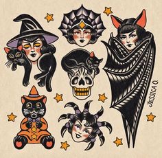 an image of halloween tattoos on a cell phone