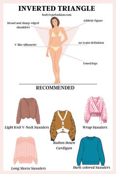 V Shape Body, Inverted Triangle Fashion, Inverted Triangle Outfits, Body Shape Guide