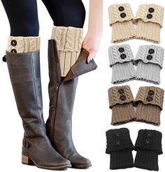 PHOGARY 4 Pairs Winter Warm Boot Cuffs for Women, Crochet Knitted Boot Socks for Gilrs Short Leg Warmers Boot Topper Socks Leg Cuffs Boot Warmers Gift at Amazon Women’s Clothing store Short Leg Warmers, Boot Warmers, Crochet Boot Cuffs, Knitted Boot Cuffs, Knit Boot Socks, Boot Cuff, Boot Toppers, Crochet Boots, Leg Warmer