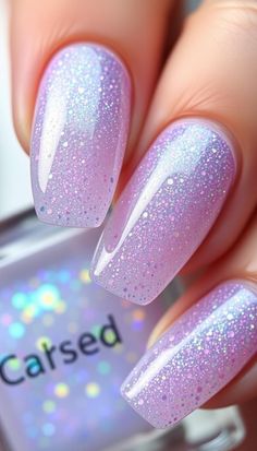 Create sparkling fairy wing dust designs using jelly polishes. #FairyWingDustNails #WhimsicalNails Pixie Dust Nails, Fairy Dust Nails, Opalescent Nails, Dust Nails, Pink Sparkly Nails, Pink Sparkly, Nails Glitter, Sparkly Nails, Fairy Wings