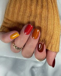 Nail Art For Beginners, Makijaż Smokey Eye, Thanksgiving Nails, Fall Nail Colors, Autumn Nails