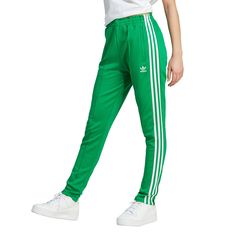 adidas Women's Originals Adicolor SST Tracksuit Bottoms - Green - Hibbett | City Gear Sst Tracksuit, Adidas Adicolor, Track Pants Women, Adidas Adilette, Adidas Track Pants, Pants Green, Stretchy Pants, Adidas Track, Adidas Shop