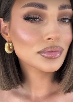 Glam Makeup Look, Fancy Makeup, Brown Eyeshadow, Kiss Makeup