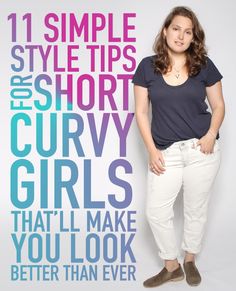 11 Simple Style Tips For Short Curvy Girls That'll Make You Look Better Than Ever Curvy Petite Fashion Summer, Short Curvy, Curvy Body Types, Petite Curvy, Mode Tips, Look Jean, Estilo Hippy, Curvy Petite Fashion, Petite Fashion Tips