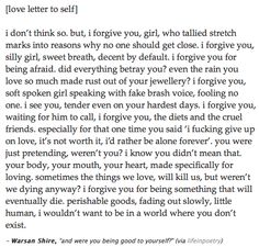 a letter written to someone about love