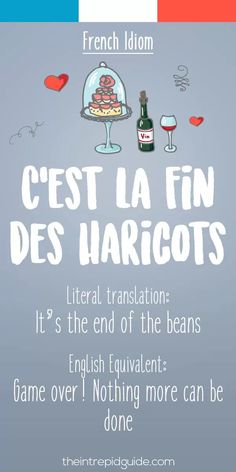 a french poster with the words cest la fin des harclots on it