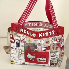 Cute Plastic Handbag, Size 10.6" X 8.4" Hello Kitty Cookies, Hello Kitty Handbags, Sanrio Bag, Cat Handbags, Y2k Shoulder Bag, Clear Tote Bags, Jelly Bag, Hello Kitty Coloring, Beg Tangan