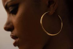 Dream Beautiful Hoop Earrings + Gold – Adore Adorn Halo Hoop Earrings As Gift, Gold Hoops Aesthetic, Hoop Earrings Aesthetic, Jewelry Stack, Bracelet Size Chart, Medium Hoop Earrings, Earrings Aesthetic, Gold Earrings For Women, Big Hoop Earrings