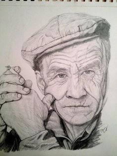 Old Man Portrait Drawing, Drawing Old People, Old People Drawing, Old Man Sketch, Old Man Drawing, Human Face Sketch, Male Face Drawing, Old Man Face, Old Man Portrait